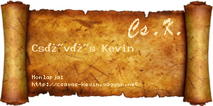 Csávás Kevin névjegykártya