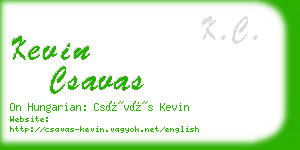 kevin csavas business card